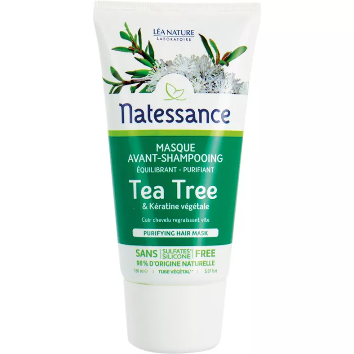 Natessance Tea Tree Maschera purificante prima dello shampoo 150 ml