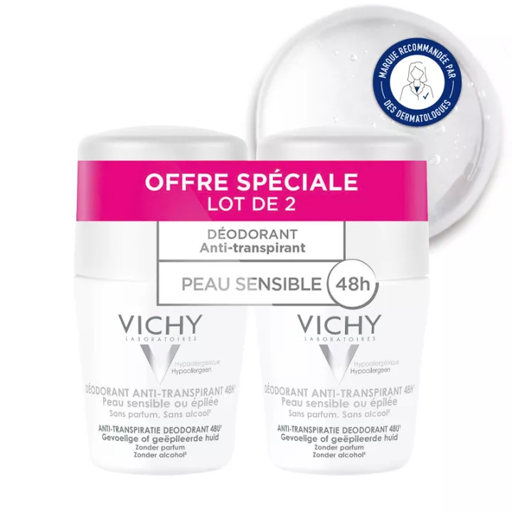 Vichy 48h Anti-transpirant Deodorant voor de Gevoelige Huid Roll-on 50 ml