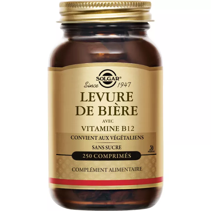 Solgar Levure de Bière avec Vitamine B12 250 comprimés