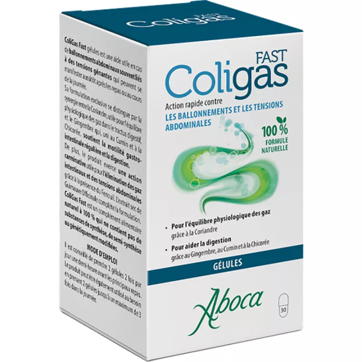 Aboca ColiGas Fast cápsulas para o inchaço abdominal