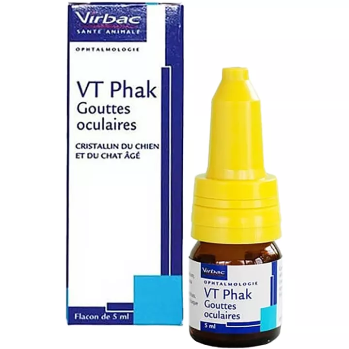 Virbac VT-Phak Crystal Eye Drops for Dogs & Elderly Cats 5ml