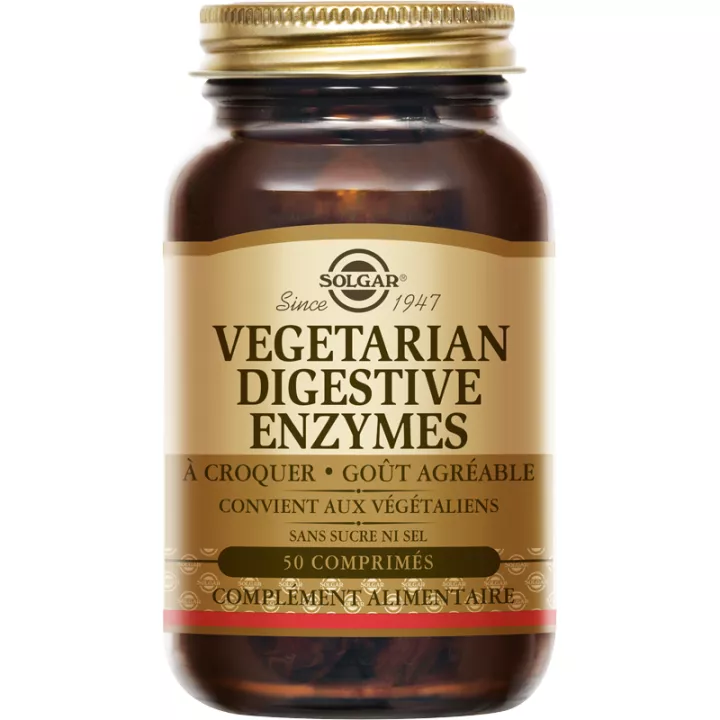 Solgar Vegetarian Digestive Enzymes 50 comprimés à croquer