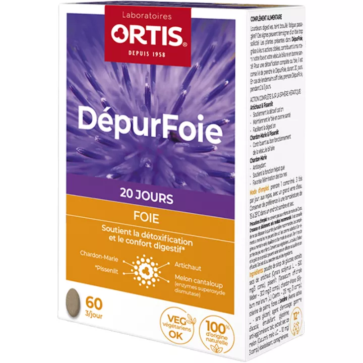 ORTIS DépurFoie 60 таблеток для детоксикации печени