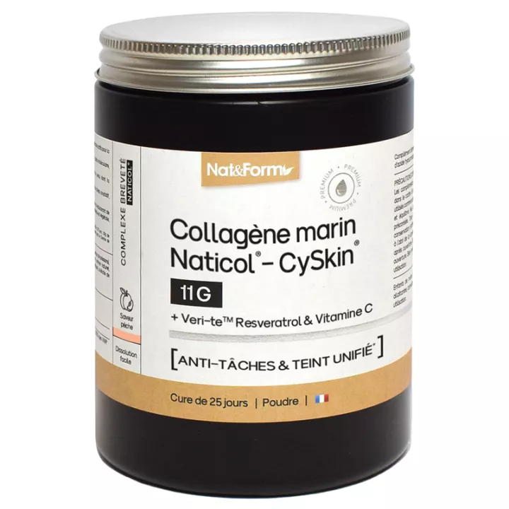 Nat&amp;Form Collagene marino Naticol CySkin 11 g Anti-macchie e colorito unificato 365 g