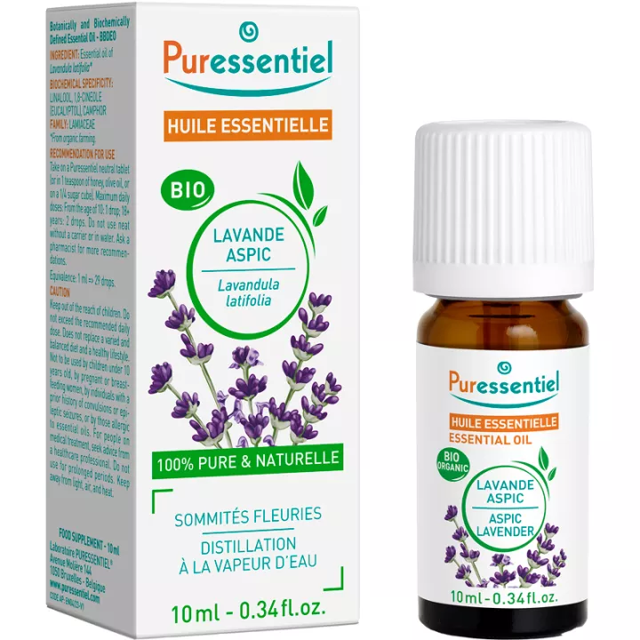 Puressentiel Óleo Essencial Orgânico Lavanda Aspic 10 ml