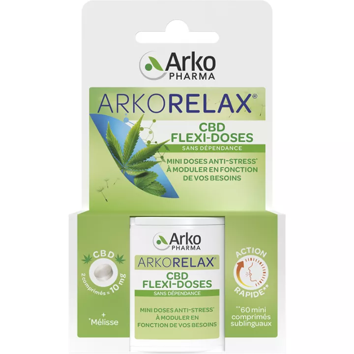 Arkorelax CBD Flexi-Doses 60 tabletten voor sublinguaal gebruik