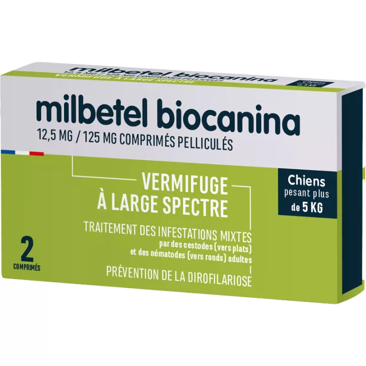 Biocanina Milbetel Vermifuge Petit Chien et Chiot 2 comprimés