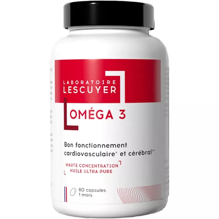 Lescuyer Omega 3 Funzione cardiovascolare e cerebrale 60 capsule