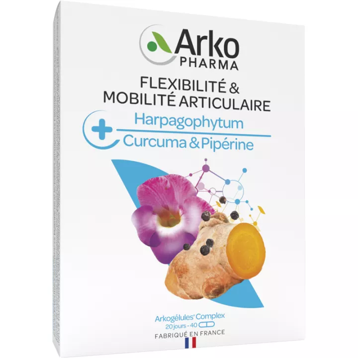 Arkogélules Complexo para a Flexibilidade e Mobilidade das Articulações Organic 40 cápsulas