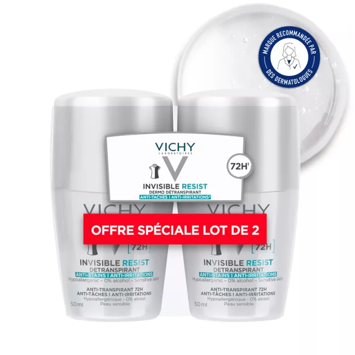 Vichy Deodorant Invisible Resist Dermo Détranspirant 72h Roll-On 50 ml