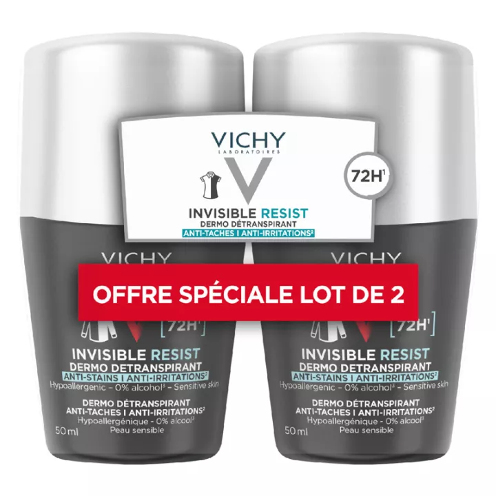 Vichy Homme Invisible Resistant Deodorant Roll on 72H 50ml