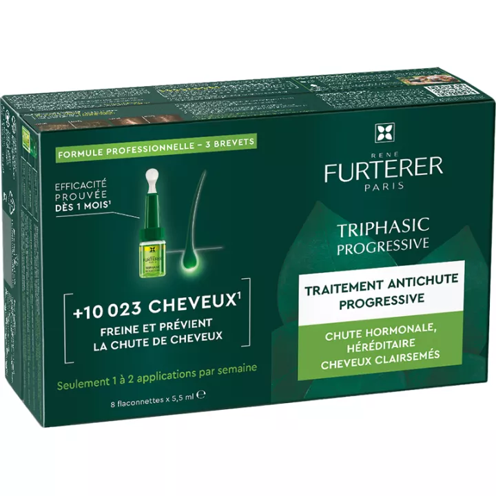 Rene Furterer Triphasic Progressive Anti-Hair Loss Serum Набор из 8 бутылочек