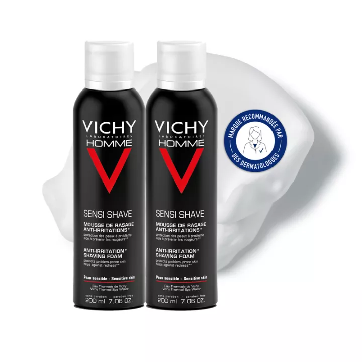 Vichy Homme Sensi Shave Mousse de Rasage Anti-Irritations 200 ml