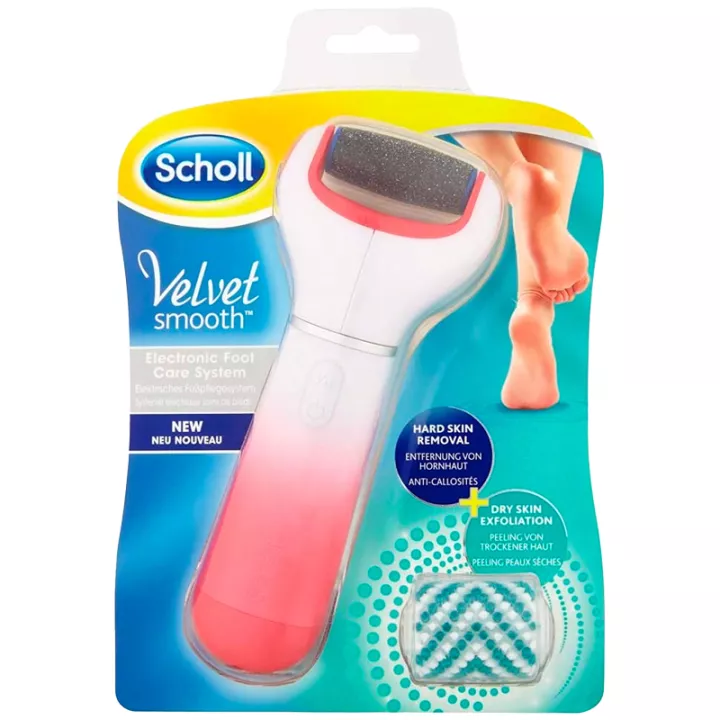 Scholl Velvet Smooth Электрический отшелушивающий и разглаживающий рашпиль розовый