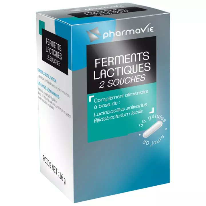 Pharmavie Ferments Lactiques 2 Souches 30 gélules en pharmacie