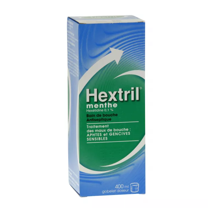 Hextril enjuague bucal encías sensibles MINT 400 ML