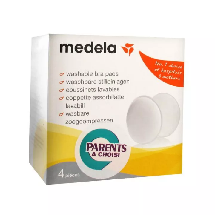 Medela 4 Pads Washable Nursing Anti Microbial