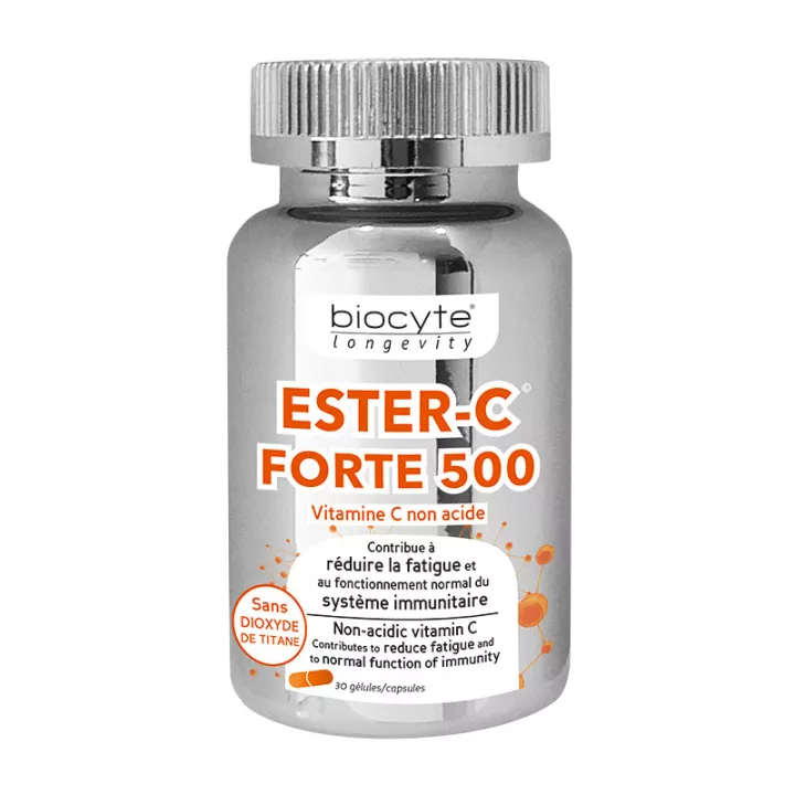 BIOCYTE LONGÉVITY ESTER vitamine C FORTE non acide 30 Gélules