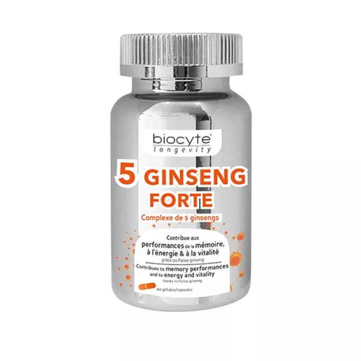 BIOCYTE 5 Ginseng forte Langlebigkeit 40 Kapseln