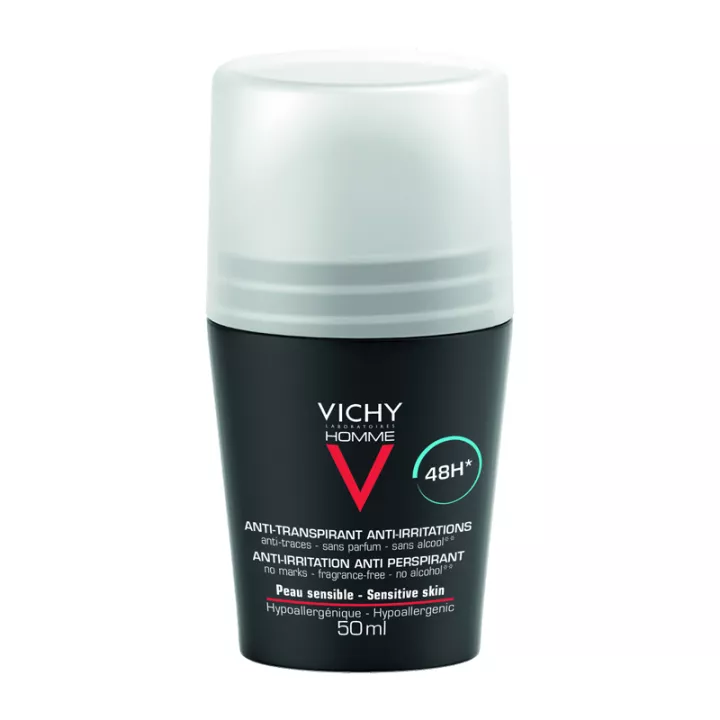 VICHY HOMME anti transpirant 48h Roll on anti-trace 50ml
