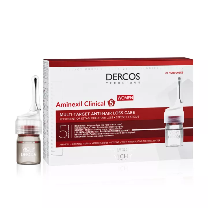 Dercos tratamento de perda de cabelo anti-Aminexil mulher Clinical 5 21x6ml