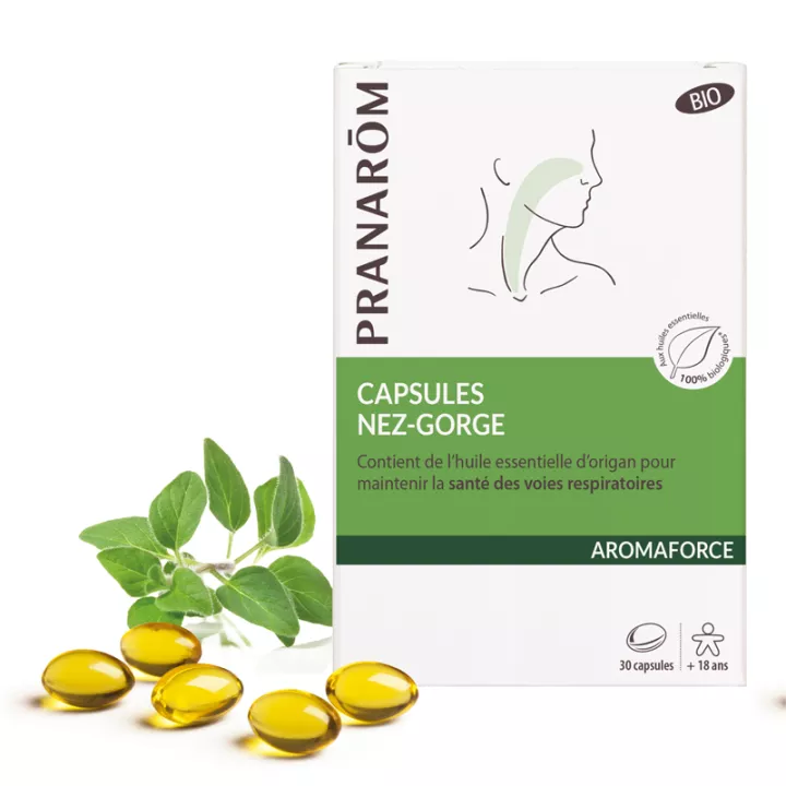 Aromaforce Bio 30 Capsules Nez Gorge Pranarom