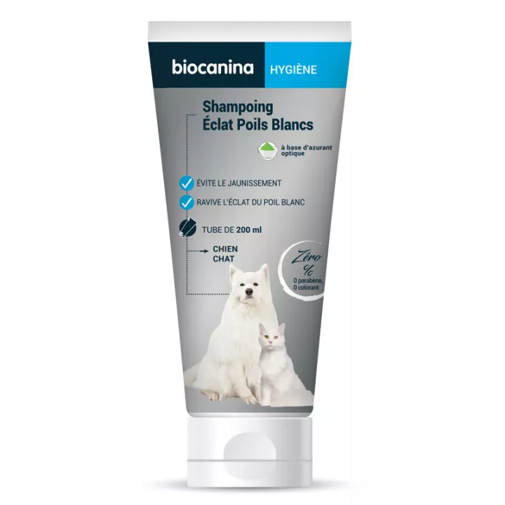 Biocanina Eclat White Hair Shampoo Cachorro Gato 200ml