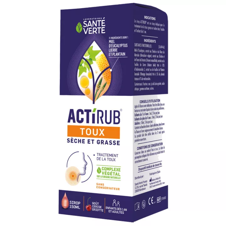 Actirub Hoestsiroop voor droge en winderige hoest 150 ml 