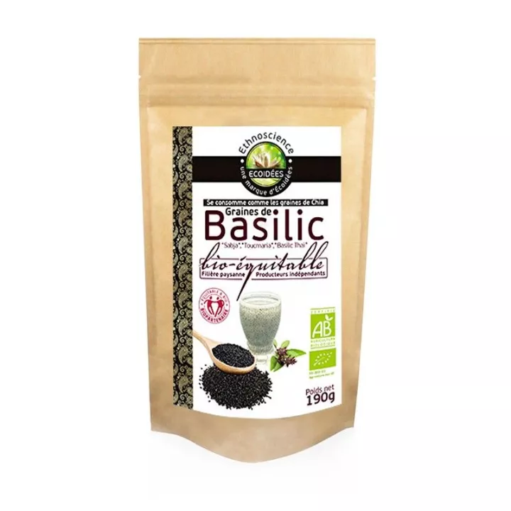 Graines de basilic 190g bio équitable