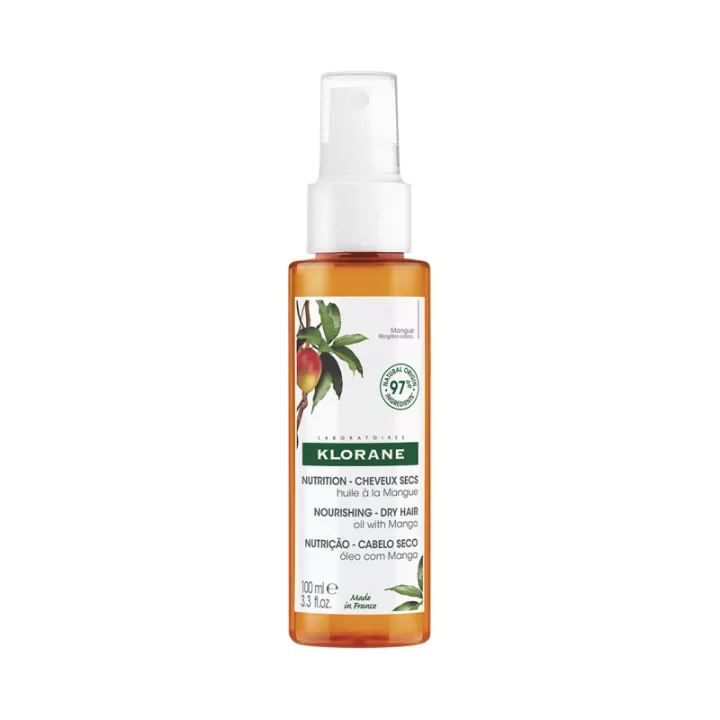 Klorane Huile Capillaire de Mangue pour Cheveux Secs