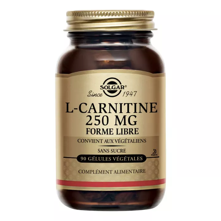 Solgar L-Carnitine 250 mg 90 plantaardige capsules