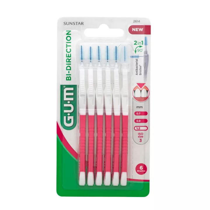 Cepillo interdental bidireccional Sunstar Gum 1,2 mm