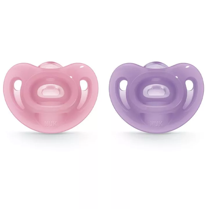 Sucettes rose silicone 6-18 mois Classic NUK