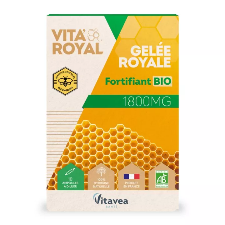 Nutrisante Vitavea Vita'Royal Biologische Koninginnengelei 1800mg 10 Flesjes