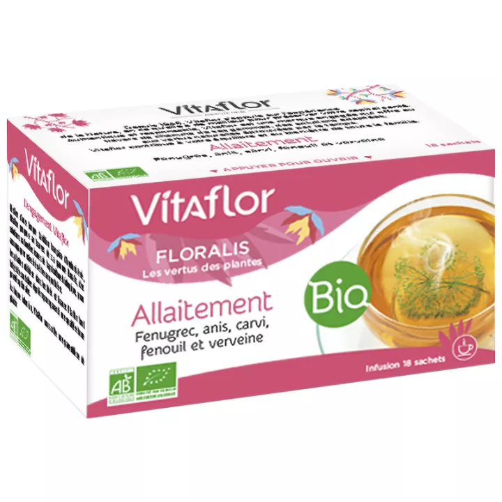 Vitaflor Floralis Organic Breastfeeding Herbal Tea 18 saquetas de chá