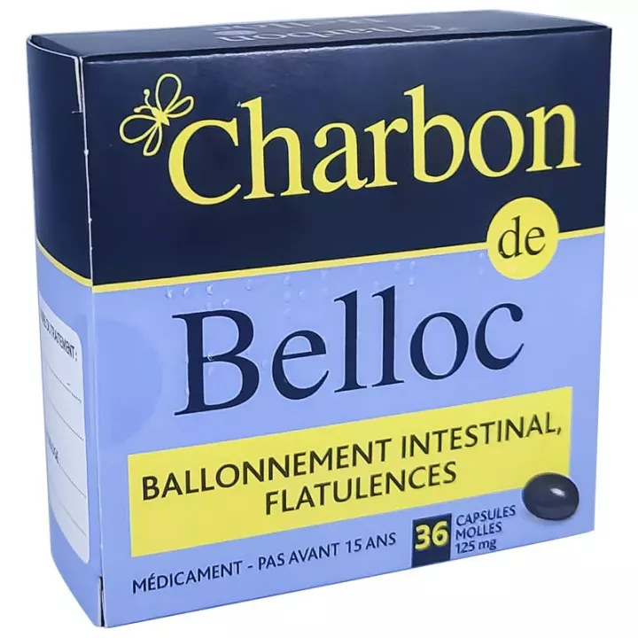CHARBON DE BELLOC 125mg - 36 capsules - Pharmacie Sainte Marie