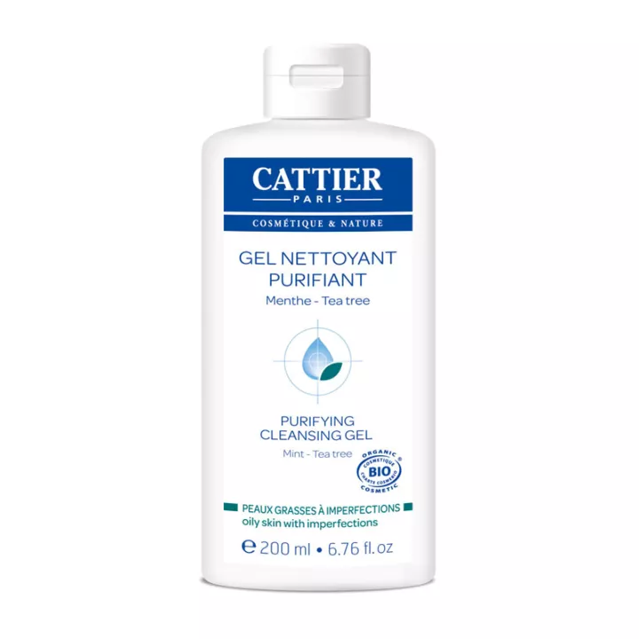 Cattier Gel Nettoyant purifiant bio peaux jeunes 200 ml