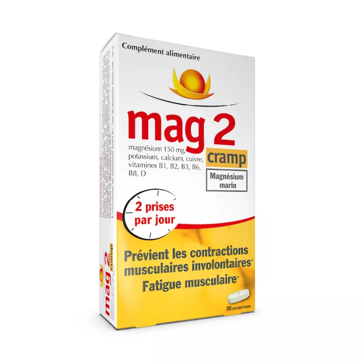 MAG 2 CRAMP Marine Magnesium + Vitamins 30 TABLETS