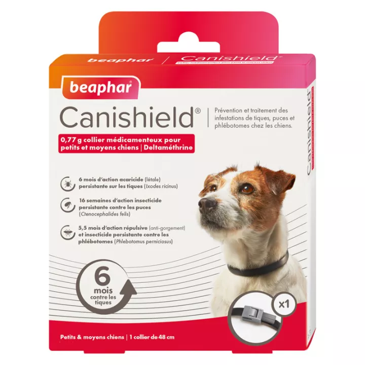 Beaphar Collier Canishield 0,77 g Pour Petits et Moyens Chiens 