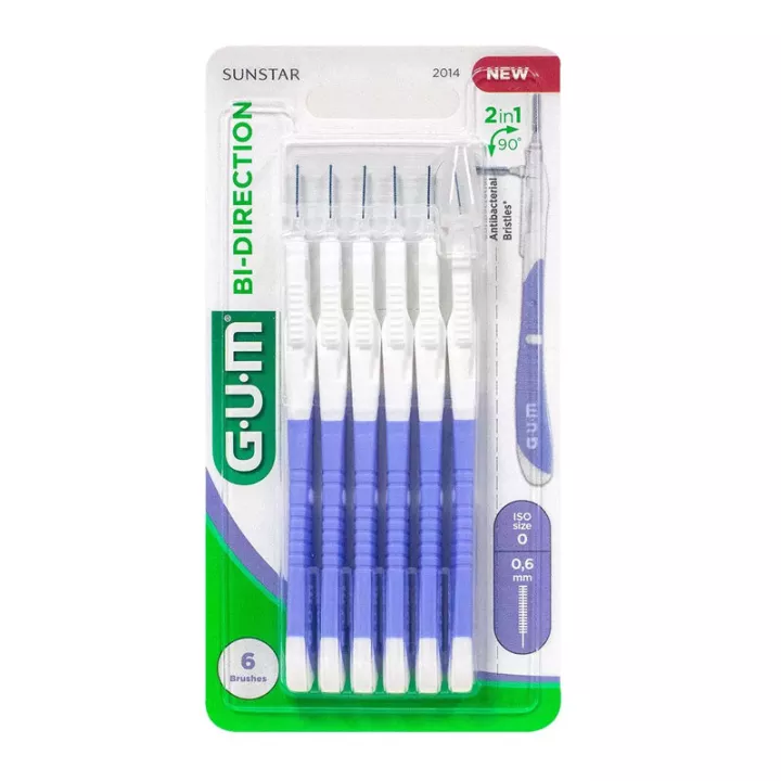 Cepillo interdental bidireccional Gum 0.6mm x6