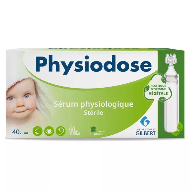 Physiodose Fysiologisch serum 40 Unidoses in plantaardig plastic