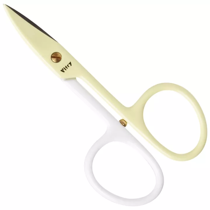 Vitry Nail Scissors Bicolor Curved Blades