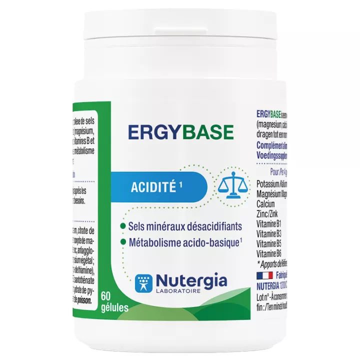 Ergybase Acidity Nutergia 60 Capsules