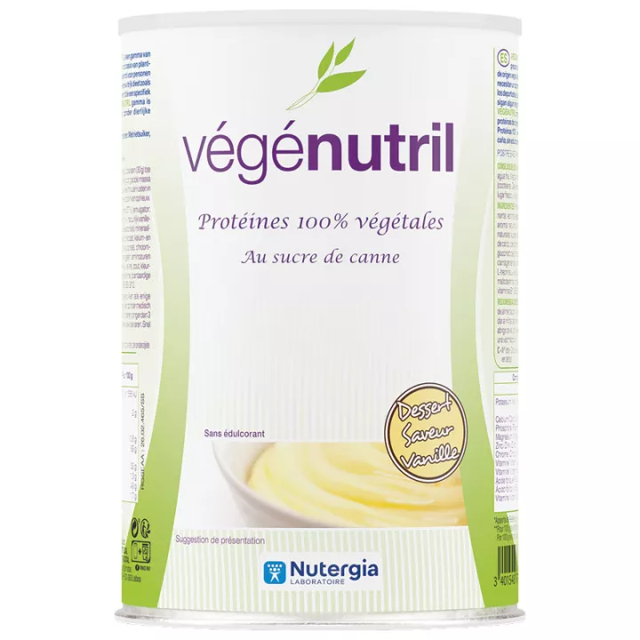 Végénutril Postre Proteico de Vainilla 100% vegetal Nutergia 300 g