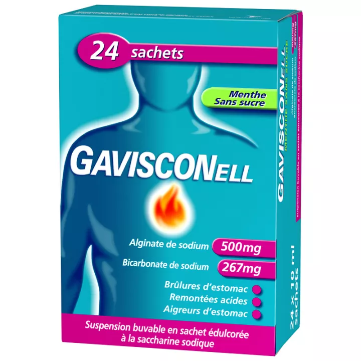 GAVISCONELL MINT SACHETS 10ML saquetas de 24 doses