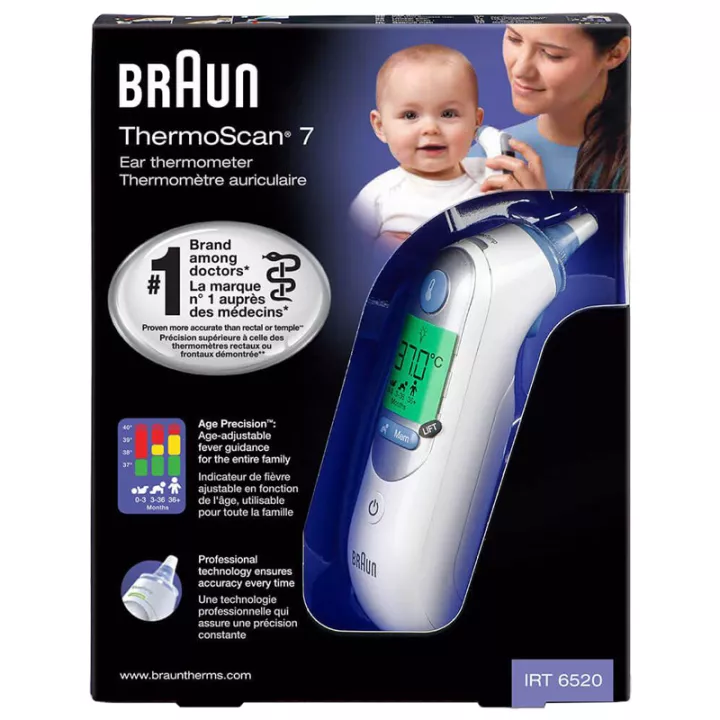 Braun Thermoscan 7 Thermomètre Auriculaire IRT 6525