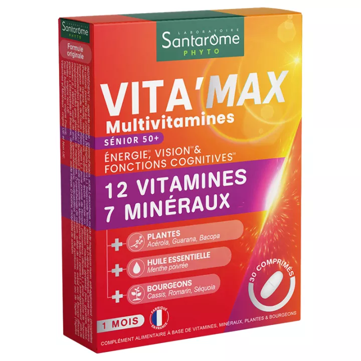 Santarome Vita Max Multivitaminas Seniores 50+ 30 Comprimidos