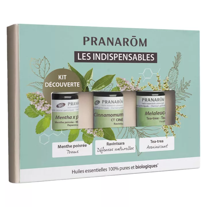 Pranarom Coffret Huiles essentielles Indispensables Bio 3 x 5ml en vente en  pharmacie