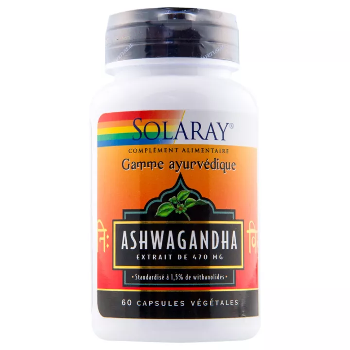 Estratto di Solaray Ashwagandha 470 mg 60 capsule
