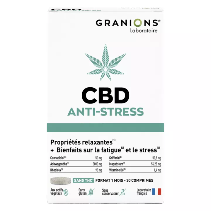 Granions CBD Relaxing Stress and Fatigue 30 Tablets